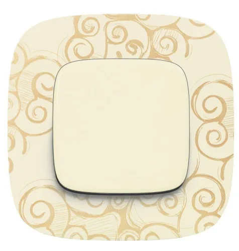 Рамка 1-м Valena Allure универсальная нарцисс золото Leg 754351 фото 4