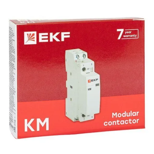Контактор модульный КМ 16А 2NО (1 мод.) EKF km-1-16-20 фото 11