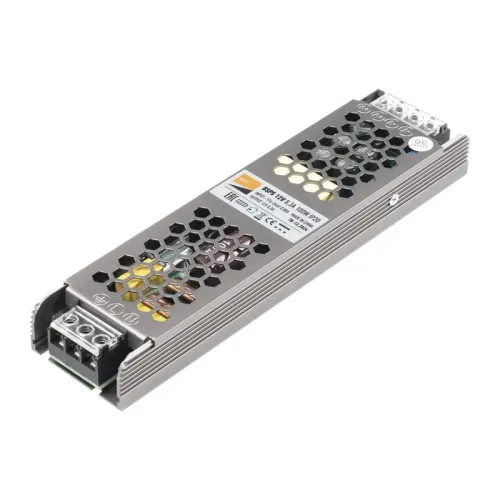 Блок питания для светодиодной ленты 100Вт 8.3А 12В IP20 BSPS метал. JazzWay 1002167A фото 6