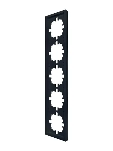 Рамка 5-мест. горизонт. ZIMA черн. бархат LEZARD 704-4200-150 фото 2