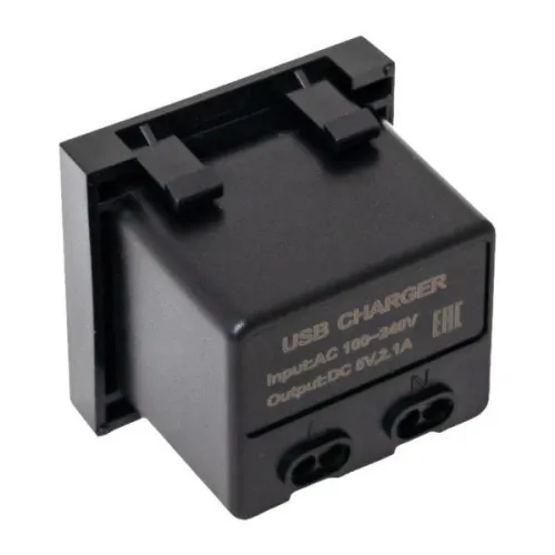 Розетка USB 2-м A+C 2.1А без индикатора черн. матов. EKF E2MR2B-21USB-10-AC фото 8
