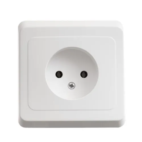 Розетка 1-м СП Этюд 16А IP20 250В без заземл. без защ. шторок бел. SE PC16-001B фото 3