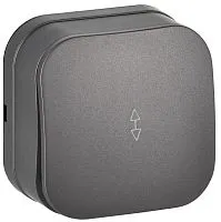 Выключатель проходной 1-кл. ОП GLORY ВСп10-1-0-ХСм 10А сталь матов. IEK EVH12-K46M-10