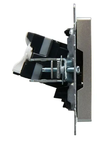 Розетка компьютерная двойн. СП RJ45 кат.5E BRITE РК10-2-БрА механизм алюм. IEK BR-K20-1-K47 фото 6