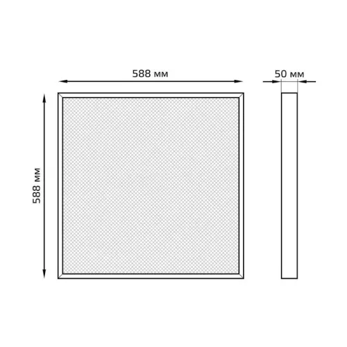 Светильник светодиодный MiR 30Вт 4000К IP40 3500лм 588х588х50мм ДВО офисный грильято рассеив. призма GAUSS G1-R3-00010-31G03-2003540 фото 4