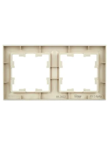 Рамка 2-м BRITE РУ-2-БрКр беж. IEK BR-M22-K10 фото 4