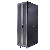 Шкаф серверный телекоммуникационный напольн. ND-SC-47U80/120-BK 19дюйм 47U 800х1200мм для распределит. и серверн. оборудования; передн. и задн. двойн. перфорир. двери ручки с замком RAL 9004 черн. Cabeus 11123c