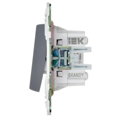 Выключатель перекрестный 2-кл. SKANDY 10А SK-V06Gr сер. IEK SK-V23-0-10-K03 фото 2