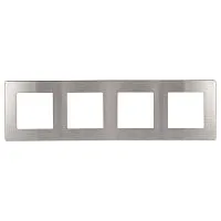 Рамка 4-м 12-5104-03 сатин алюм. Эра Б0052531