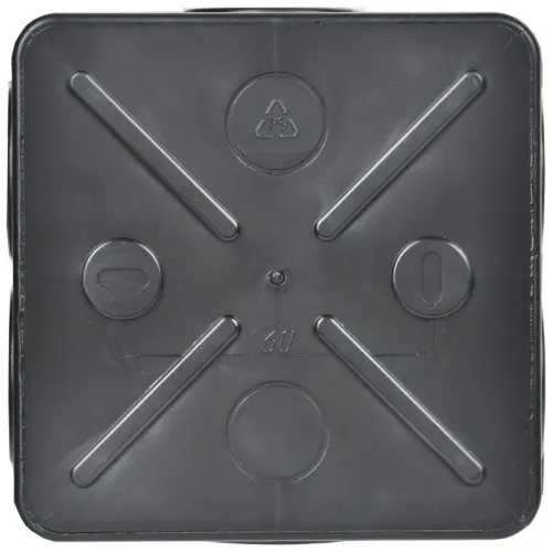 Коробка распаячная ОП 100х100х50 IP44 КМ41255 6 гермовводов черн. IEK UKO21-100-100-050-K02-44 фото 3