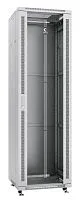 Шкаф монтажный телекоммуникационный напольный SH-05C-42U60/100 19дюйм для распред. и серверн. оборудования 42U 600х1000х2055мм передн. стеклян. и задн. сплошн. метал. двери ручка с замком сер. (RAL 7035) Cabeus 7057c