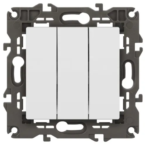 Выключатель 3-кл. СП Elegance 14-1107-01 10А IP20 250В 10AX механизм бел. Эра Б0034249