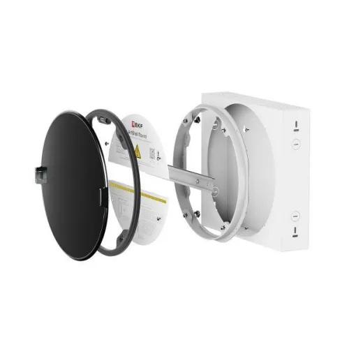 Корпус ArtShell Round силовой встраив. 16мод. Круглый черн. дверь из закал. стекла EKF artshell-r-16p-cb фото 6