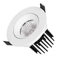 Светильник светодиодный MS-ATOLL-BUILT-TURN-R94-10W Day4000 (WH 36 deg 230В) IP54 металл Arlight 039067