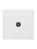 Розетка TV 1-мест. LETO оконечная бел. LEZARD 752-0200-130