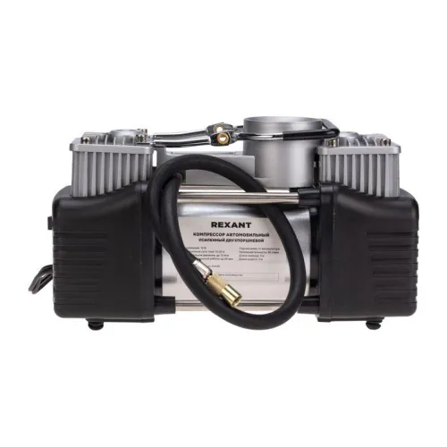 Компрессор автомобильный усиленный двухпоршневой в кейсе с набором инструментов (60л/мин 10 АТМ) Rexant 80-0524 фото 3