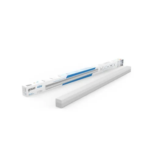 Светильник светодиодный Shop Lighting 48Вт 6500К IP40 4600лм 1180х70х55мм ДПО подвесной линейный матов. рассеив. бел. GAUSS 883525348 фото 4