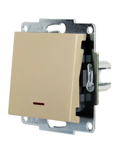 Выключатель с подсветкой VESNA зол. LEZARD 742-3688-111 фото 4