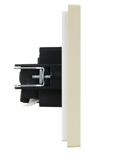Розетка СП FORTE&PIANO FP413 16А с заземл. защ. шторки безвинт. крепл. ваниль IEK FP-R14-16-1-K10 фото 5