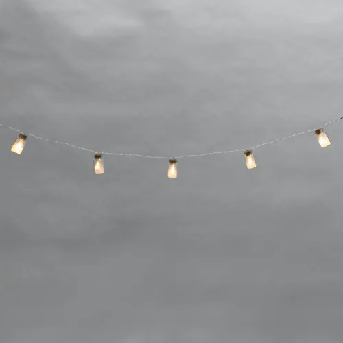 Гирлянда светодиодная "Баночки" 1.5м 10LED тепл. бел. 0.1Вт IP20 провод ПВХ прозр. элементы питания 2хAA (не в компл.) Neon-Night 303-096 фото 7