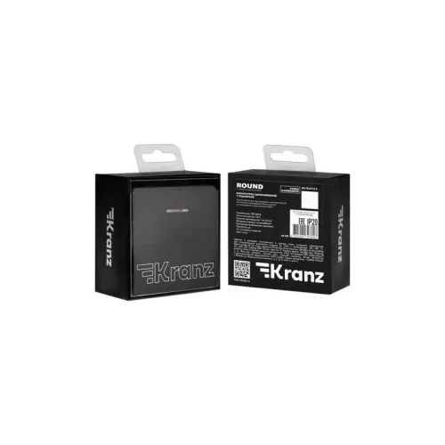 Выключатель 1-кл. СП ROUND MIELE 10А с подсветкой титан Kranz KR-78-0713-2 фото 7