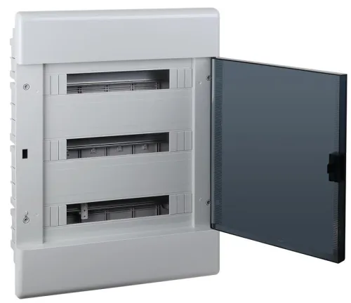 Щиток Тусо скрытая проводка на 54 модуля с дверцей 645х464х116мм (серый с прозр. дверцей) Ruvinil 68154СП