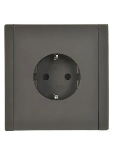 Розетка СП FORTE&PIANO FP315 16А с заземл. защ. шторки винт. крепл. сер. IEK FP-R14-16-K03 фото 2