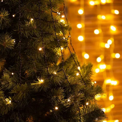 Гирлянда светодиодная елочная с кольцом 7 нитей х1.8м 126LED тепл. бел. 6.5Вт 220-240В IP20 не соединяемая Neon-Night 235-086 фото 6