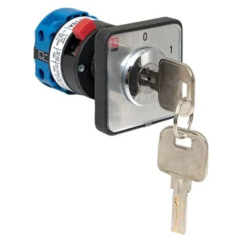 Переключатель кулачковый ПК-1-112 2п 10А "0-1" с ключом EKF pk-1-112-10 фото 5