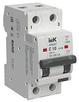 Выключатель автоматический дифференциального тока 2п C 10А 300мА тип A АВДТ B10N ARMAT IEK AR-B10N-2-C010A300