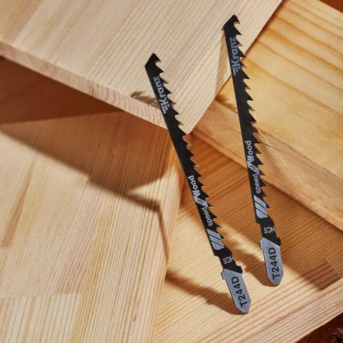 Пилка для электролобзика по дереву T244D 100мм 6 зубьев на дюйм 8-60мм фигурный рез (уп.2шт) Kranz KR-92-0312 фото 4