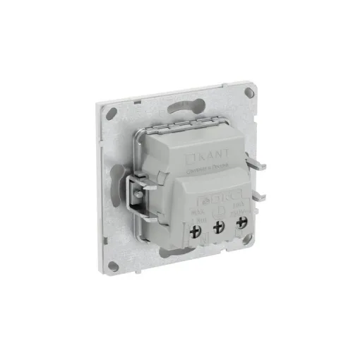 Розетка силовая KANT 2P+E защ. шторки бел. песок DKC 7010003 фото 5