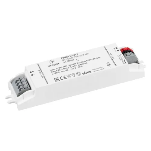 Блок питания ARJ-SP-36-PFC-NFC-WR 36Вт 3-50В 0.15-0.9А IP20 пластик Arlight 050112