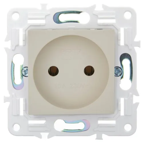 Розетка SKANDY 10А без заземл. без защ. шторок SK-R02B беж. IEK SK-R10-10-K10 фото 2
