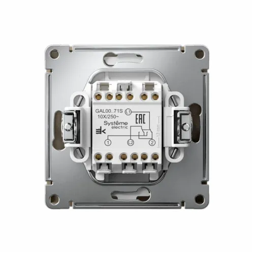 Переключатель перекрестный ArtGallery 10AX быстрозажим. клем. механизм шампань SE GAL000571S фото 3