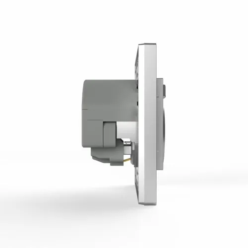 Розетка 1-м СП Pixel с заземл. с 2-мя заряд. устр. USB тип A+A механизм алюм. TOKOV ELECTRIC TKE-PX-R1U2A-C03 фото 2