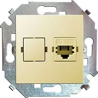 Розетка компьютерная СП Simon 15 RJ45 кат.5E Systimax механизм сл. кость Simon 1591598-031
