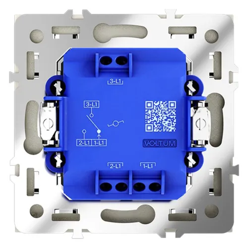 Переключатель проходной 1-кл. СП S70 10А механизм сталь Voltum VLS010305 фото 4