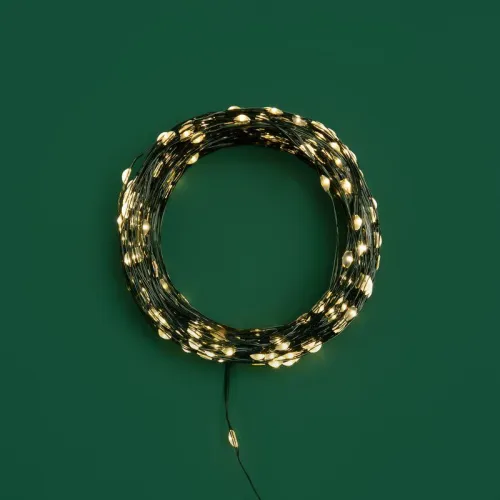 Гирлянда светодиодная "Роса" 50м 500LED тепл. бел. IP20 230В с контроллером провод зел. Neon-Night 303-286 фото 4