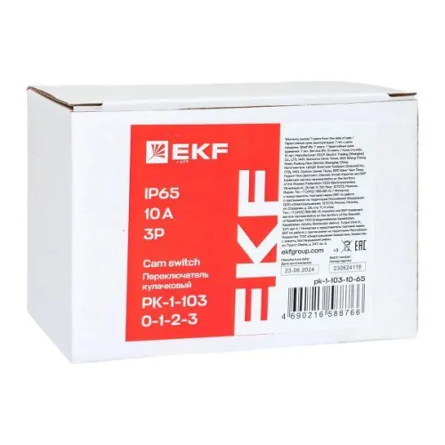 Переключатель кулачковый ПК-1-103 3п 10А "0-1-2-3" IP65 EKF pk-1-103-10-65 фото 10