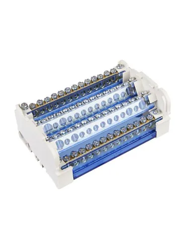 Шина на DIN-рейку в корпусе (кросс-модуль) ШНК 4х15 3L+PEN IEK YND10-4-15-125 фото 4