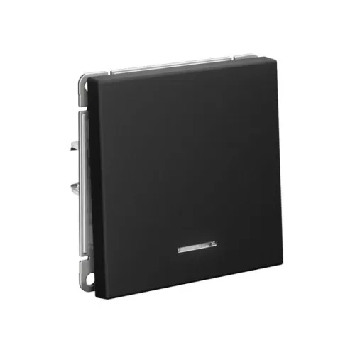 Выключатель 1-кл. ArtGallery 10AX с подсветкой быстрозажим. клем. механизм карбон SE GAL001013S фото 3