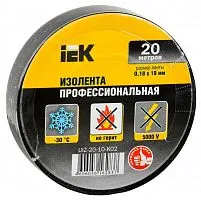 Изолента ПВХ 0.18х19мм черн. (рул.20м) IEK UIZ-20-10-K02