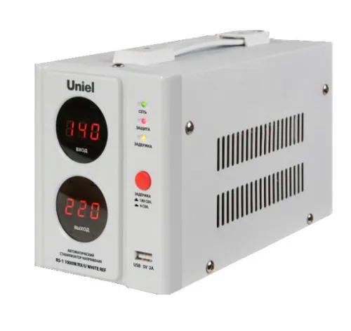 Стабилизатор напряжения для холодильников RS-1 1000Вт/RX/U WHITE REF 1000В.А USB разъем TM Uniel UL-00012789 фото 5