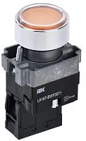 Кнопка LA167-BWF3571 d22мм RC 1НО с подсветкой желт. IEK BBT20-BWF3571-1-12-67-K05