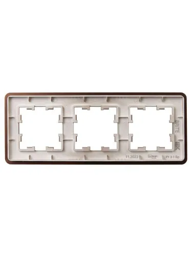 Рамка 3-м BRITE РУ-3-1-Бр метал. коричн. RE AL IEK BR-M32-M-21-K30 фото 4