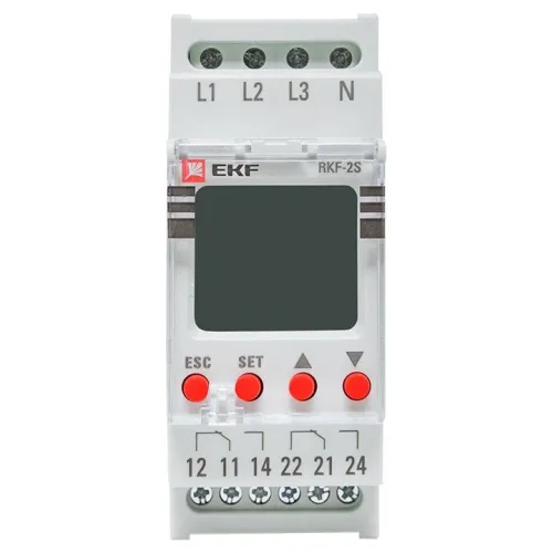 Реле контроля фаз с LCD дисплеем RKF-2S (с нейтралью) EKF rkf-2s фото 2