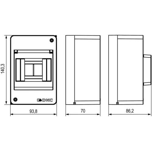 Щиток настенный Фрейм (FRAME) 4мод. без дверцы бел. DKC F04W0W0 фото 5