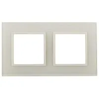 Рамка 2-м Elegance 14-5102-02 стекло слон. кость Эра Б0059169