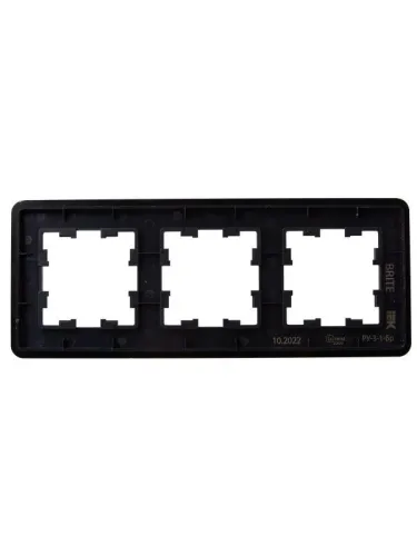 Рамка 3-м BRITE РУ-3-1-Бр метал. черн. RE AL IEK BR-M32-M-21-K02 фото 4